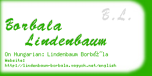 borbala lindenbaum business card